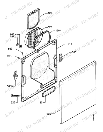 Взрыв-схема стиральной машины Castor CCD120R - Схема узла Door 003